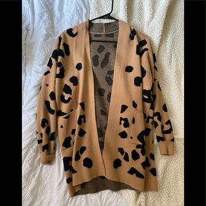 Cheetah print cardi